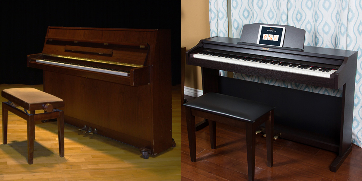 Acoustic electric outlet piano